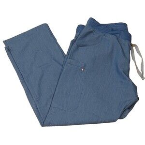 Figs Kade Pants Scrubs Cargo Light Blue Medical Stretch XL Scrub